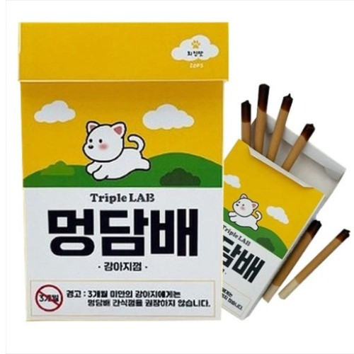 (2개묶음)(트리플랩) 멍담배 치킨껌 20p(127g)