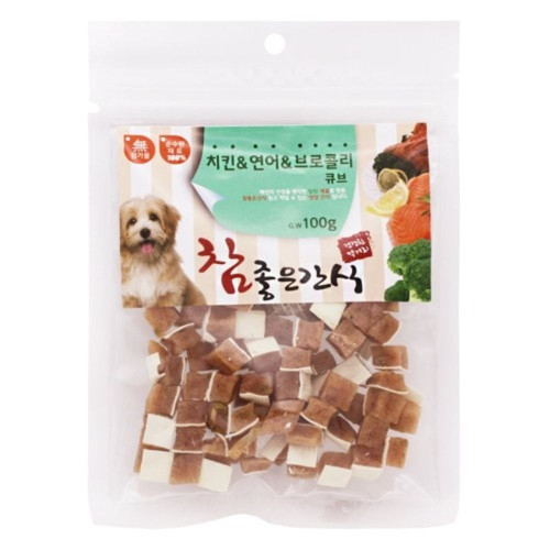 (3개묶음)(참좋은간식) 치킨 연어 브로콜리 큐브