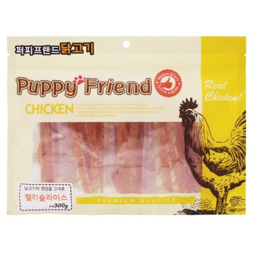 (2개묶음)(퍼피프랜드) 치킨젤리슬라이스 300g