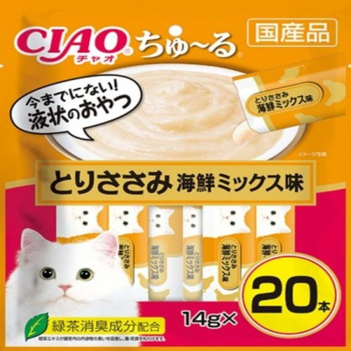 (이나바) SC-128 챠오츄르 닭가슴살/해물믹스 20P