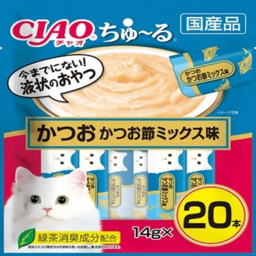 (이나바) SC-130 챠오츄르 가다랑어 가쓰오부시 믹스 20P