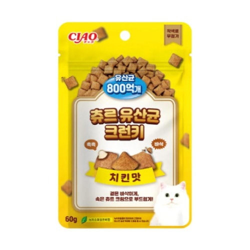 (3개묶음)(이나바) 츄르 유산균 크런키 치킨 60g