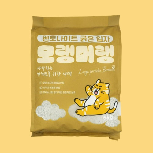 (펫라벨) 모랭머랭 벤토나이트 굵은입자 6kg